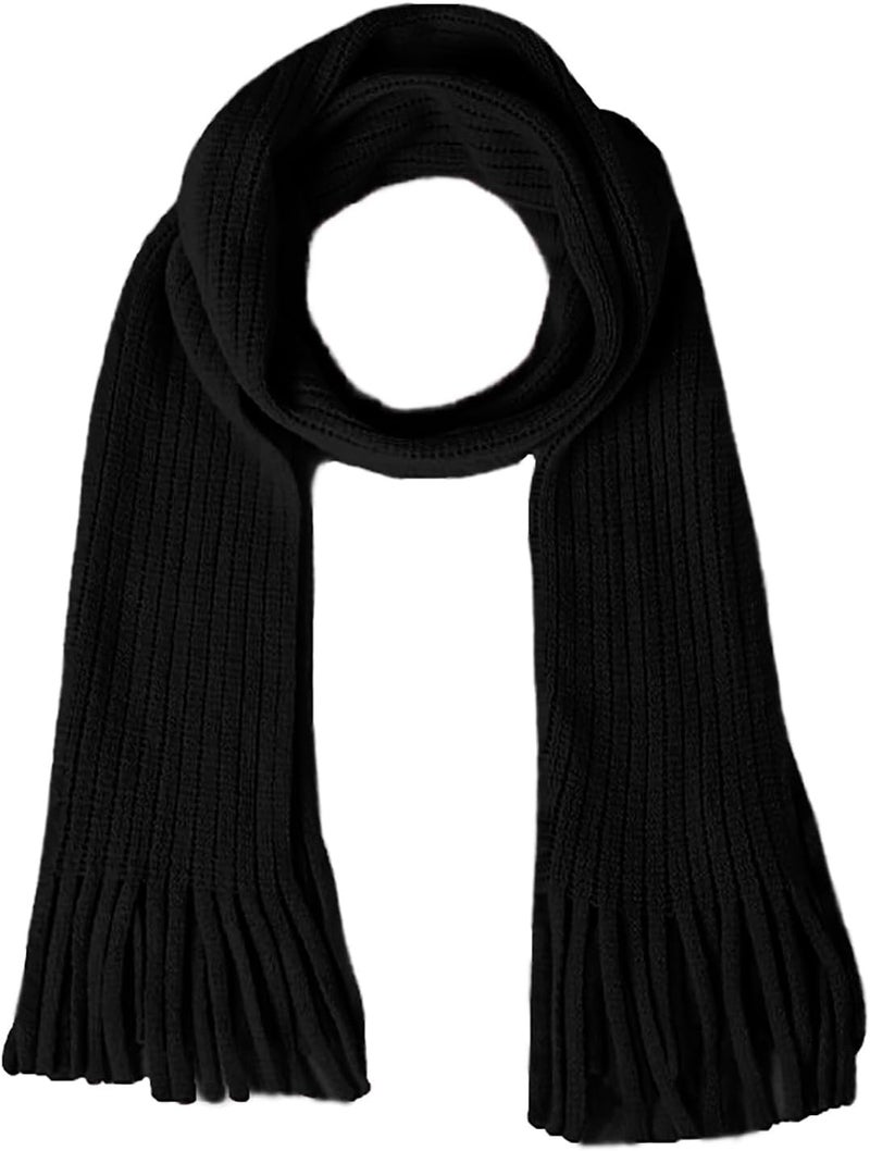 BEARUN Kids Knit Scarf Winter Fashion Solid Color Toddler Baby Scarves Neck Warmer Tassel Scarf for Boys Girls - Image 1